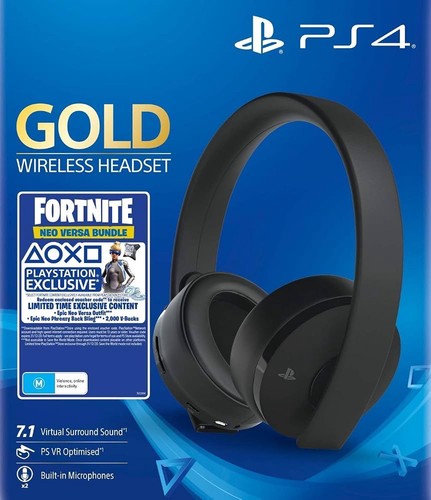 Gold ps4 wireless headset - wireless,